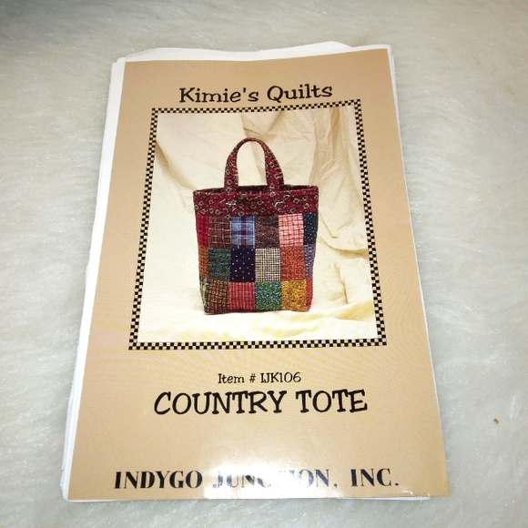PATTERN #IJK106 Indygo Junction Kimie's Quilts Country Tote, new - Picture 1 of 3